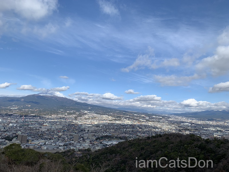 香貫山 沼津市 山頂風景 景色 富士山 函南 駿河湾 2021 正月
