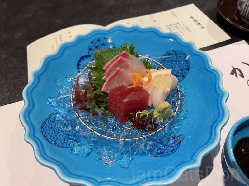 リバーサイドホテル 日本料理「かの川」で季節懐石料理 造り１
